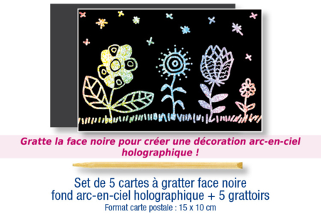 Cartes à gratter - Activités manuelles arc-en-ciel – 10doigts.fr