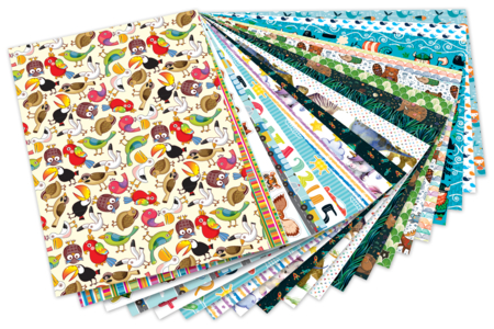 cartes fortes motifs enfants - Papiers à motifs – 10doigts.fr