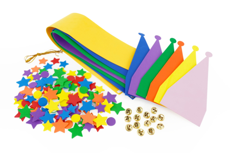 Chapeaux arlequins à fabriquer - 4 chapeaux - Kits créatifs Carnaval - Activités manuelles et de bricolage pour Carnaval – 10doigts.fr