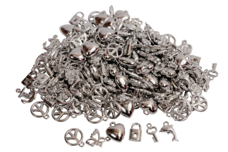 charm's argentés en plastique - Breloques, pampilles – 10doigts.fr