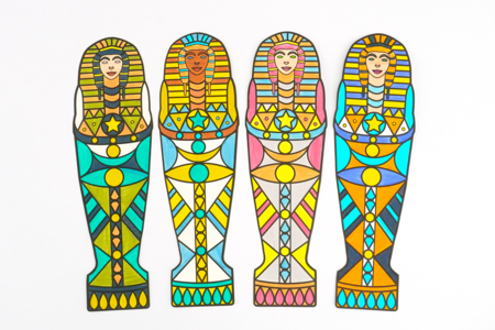 coloriage sarcophage pharaons - Formes et dessins à colorier – 10doigts.fr