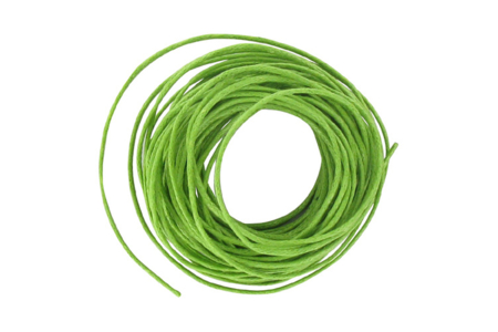 cordons cirés vert - Fil coton, échevette – 10doigts.fr