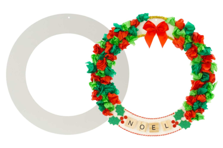 Couronne Noel Adhésive carte forte - Couronnes de Noël – 10doigts.fr