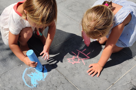 craies trottoir géantes dessin - Craies, tableaux, ardoises – 10doigts.fr