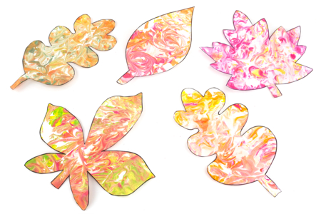 feuille automne marbre mousse - Activités manuelles Automne – 10doigts.fr