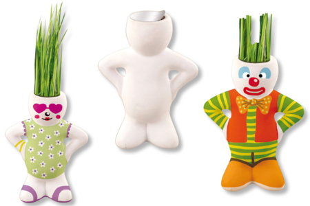 Figurine en terre cuite à coiffer - Supports en céramique à décorer – 10doigts.fr