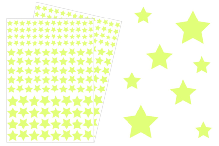 Gommette Phosphorescente étoile  - Déco Noël étoiles – 10doigts.fr