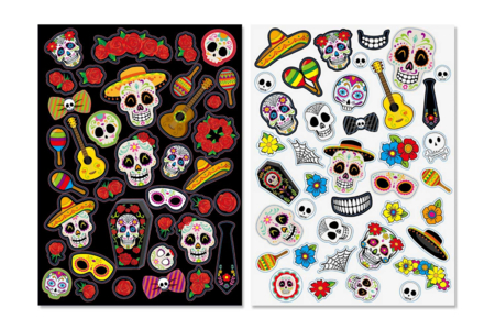 gommettes calaveras tête de mort - Gommettes Halloween – 10doigts.fr