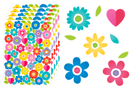 gommettes fleurs - Gommettes Fleurs, Fruits et Légumes – 10doigts.fr