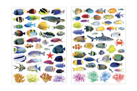 Gommettes Poissons Realistes - Gommettes Animaux – 10doigts.fr