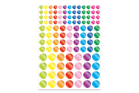 Gommettes rondes métallisées - Gommettes rondes – 10doigts.fr