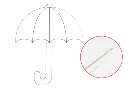 grands parapluie blancs - Formes et dessins à colorier – 10doigts.fr