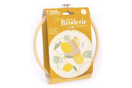 Kit broderie partielle - Citrons vouture - Kits Mercerie – 10doigts.fr