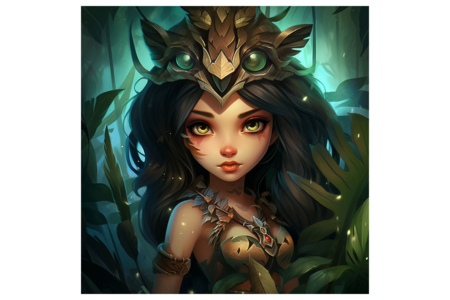 Kit diamond painting, Elfe des bois, 30 x 30 cm - Diamond Painting : Kit complet – 10doigts.fr