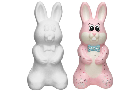 LAPIN polystyrene - Polystyrène - Supports à décorer – 10doigts.fr