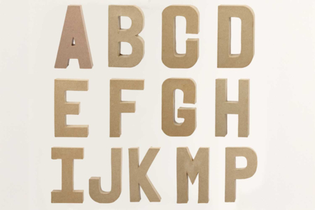 lettres decopatch papier mâché - Lettres en carton – 10doigts.fr