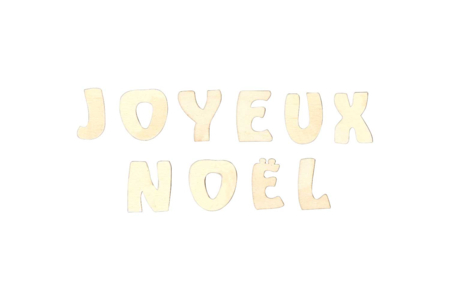 Lettres "Joyeux Noël" bois  - Lettres en bois – 10doigts.fr