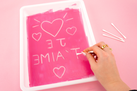 linogravure enfant fête des mères - Activités manuelles Saint-valentin – 10doigts.fr