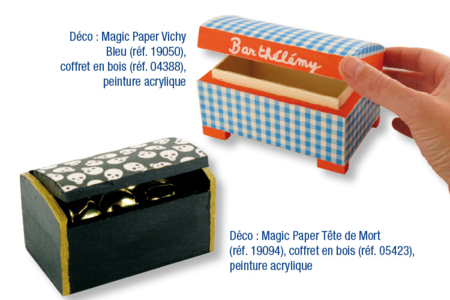 Magic Paper auto-adhésif Etoiles multicolores sur fond bleu - 10doigts.fr