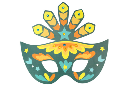 Masques Carnaval + gommettes + strass - Masques de Carnaval – 10doigts.fr