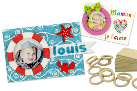 mini cadres à fabriquer enfants - Cadres photos en bois – 10doigts.fr