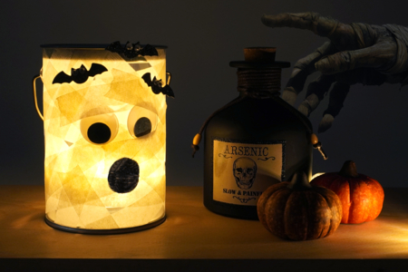 momie lumineuse DIY halloween - Activités manuelles Halloween – 10doigts.fr