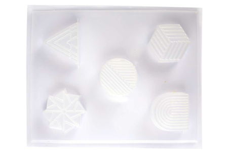 Moule 5 savons forme géométriques - Moules pour plâtre, savon, béton ... – 10doigts.fr