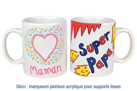 Mug en porcelaine blanche - Activités manuelles fête des mères – 10doigts.fr