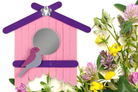 nichoir bâtonnet bois glace bricolage enfants - Activités manuelles bricolages – 10doigts.fr