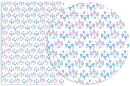 papiers à vernis-coller châteaux - Papiers Vernis-collage – 10doigts.fr