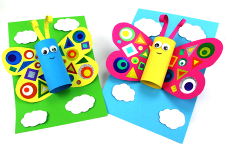 papillon papier gommettes enfants - Activités manuelles animaux – 10doigts.fr