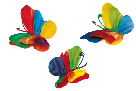 papillons en papier de soie - Papiers de soie – 10doigts.fr
