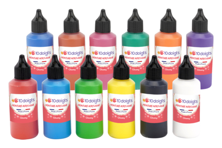 peinture acrylique 60 ml glossy - Peinture acrylique 10doigts – 10doigts.fr