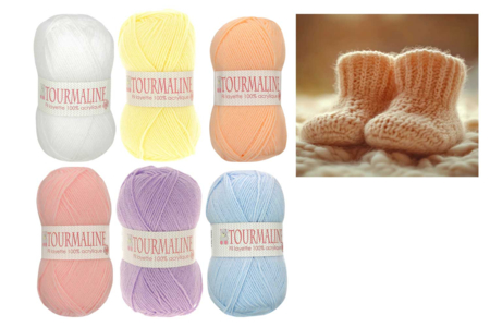 Pelote de fil layette "Tourmaline" - Fils à tricoter – 10doigts.fr