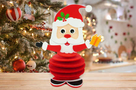 Pères Noël en feutrine - 6 père-noël - Kits créatifs de Noël pour les enfants – 10doigts.fr