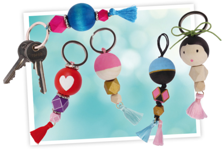 Perles en bois naturel, 3 designs assortis - Perles Bois – 10doigts.fr