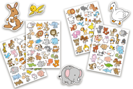 petits animaux stickers - Gommettes Animaux – 10doigts.fr