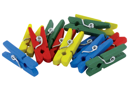 pinces à linge colorées - Pinces à linge en bois – 10doigts.fr