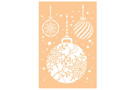 pochoir boules de noel - Pochoirs fêtes – 10doigts.fr