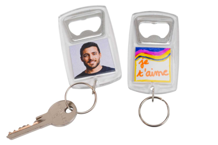 porte clés decapsuleur à personnaliser - Porte-clés – 10doigts.fr