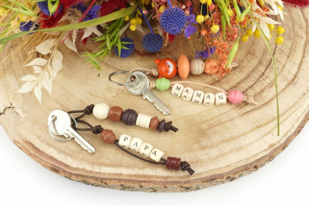 porte clés fete mere peres - Perles Alphabet – 10doigts.fr