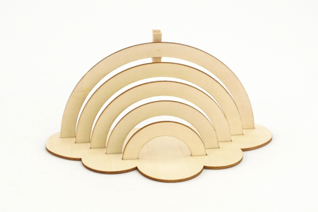 Porte photo Bois arc en ciel - Cadres photos à décorer – 10doigts.fr