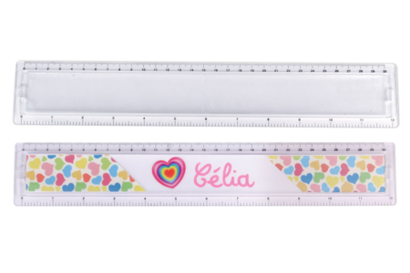 règle à customiser - Plastique Transparent – 10doigts.fr