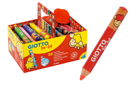 schoolpack giotto bébé crayon - Crayons de couleurs – 10doigts.fr