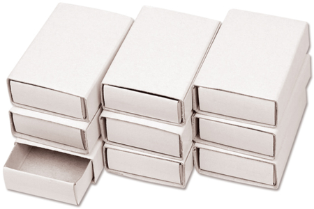 Set de 10 boîtes d'allumettes en carton blanc - Activités manuelles Halloween – 10doigts.fr