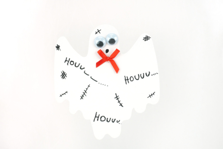 silhouette papier fantome - Supports d'Halloween à décorer – 10doigts.fr