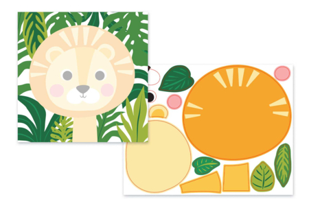 Tableaux animaux de la jungle - lion - Kits éducatifs – 10doigts.fr