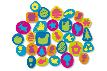 tampon fêtes - Tampons encres et peintures – 10doigts.fr