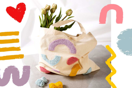 tote bag punch needle - Activités manuelles mercerie et tricot – 10doigts.fr