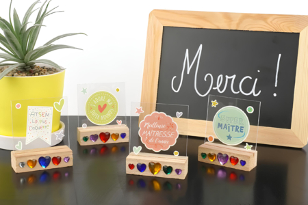 Strass coeurs à coller - couleurs assorties - Strass – 10doigts.fr